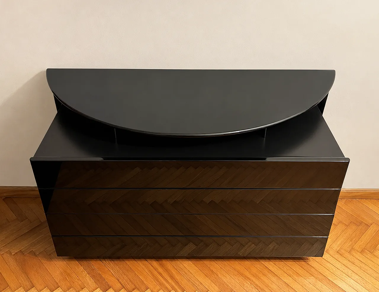 Black Chest of drawers by Afra e Tobia Scarpa for Molteni, 1980s 1