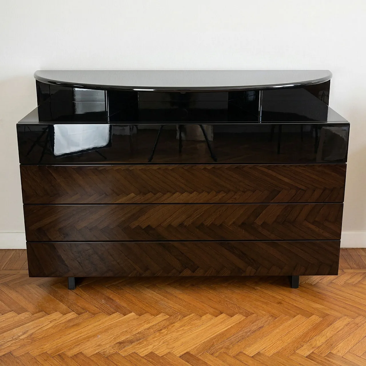 Black Chest of drawers by Afra e Tobia Scarpa for Molteni, 1980s 2