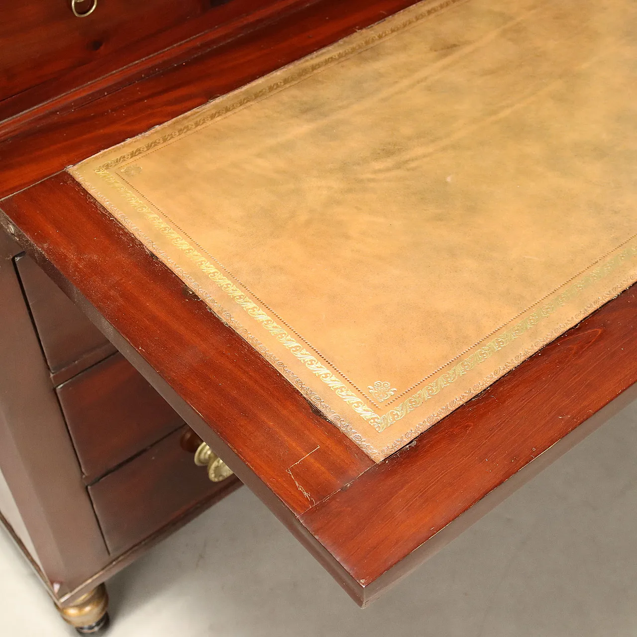 Secretaire in mahogany and mahogany feather, 19th century 6