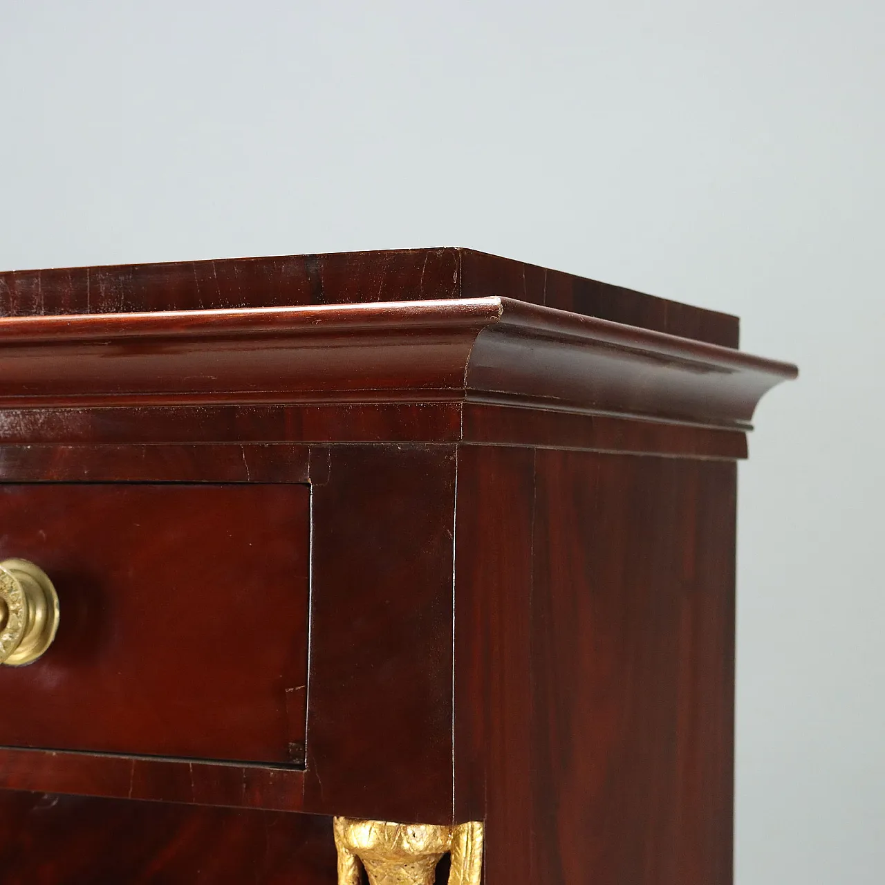 Secretaire in mahogany and mahogany feather, 19th century 8