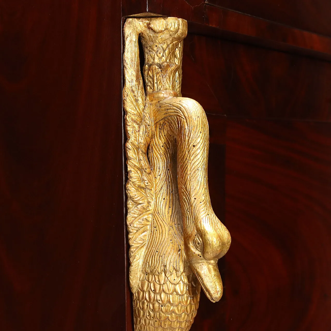 Secretaire in mahogany and mahogany feather, 19th century 10