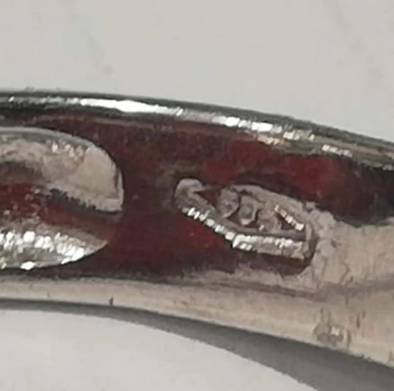 Coral, diamonds, 14 karat white gold snake ring, 1970s 7