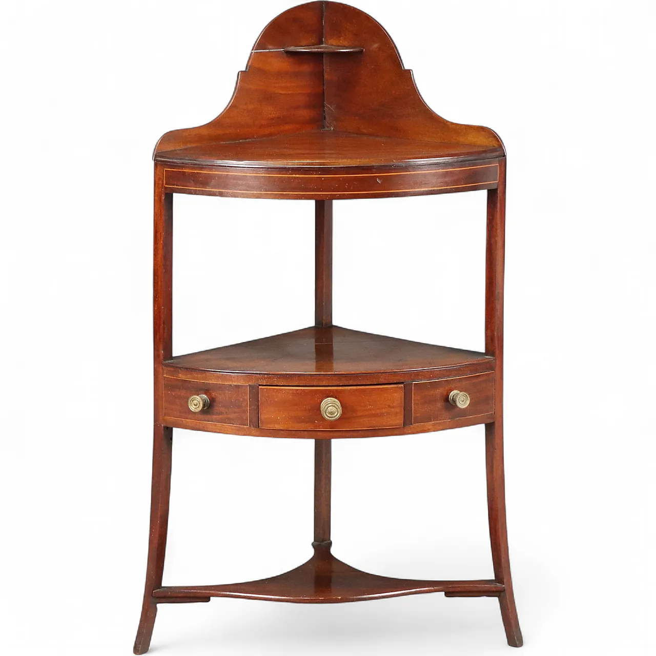 Mahogany corner cabinet with maple trim, 19th century 10