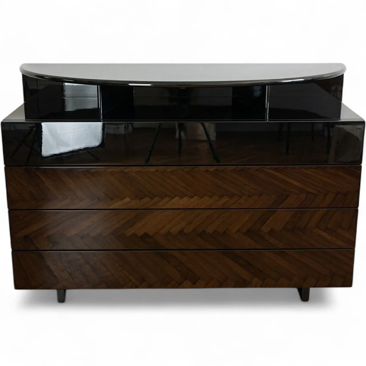 Black Chest of drawers by Afra e Tobia Scarpa for Molteni, 1980s 5