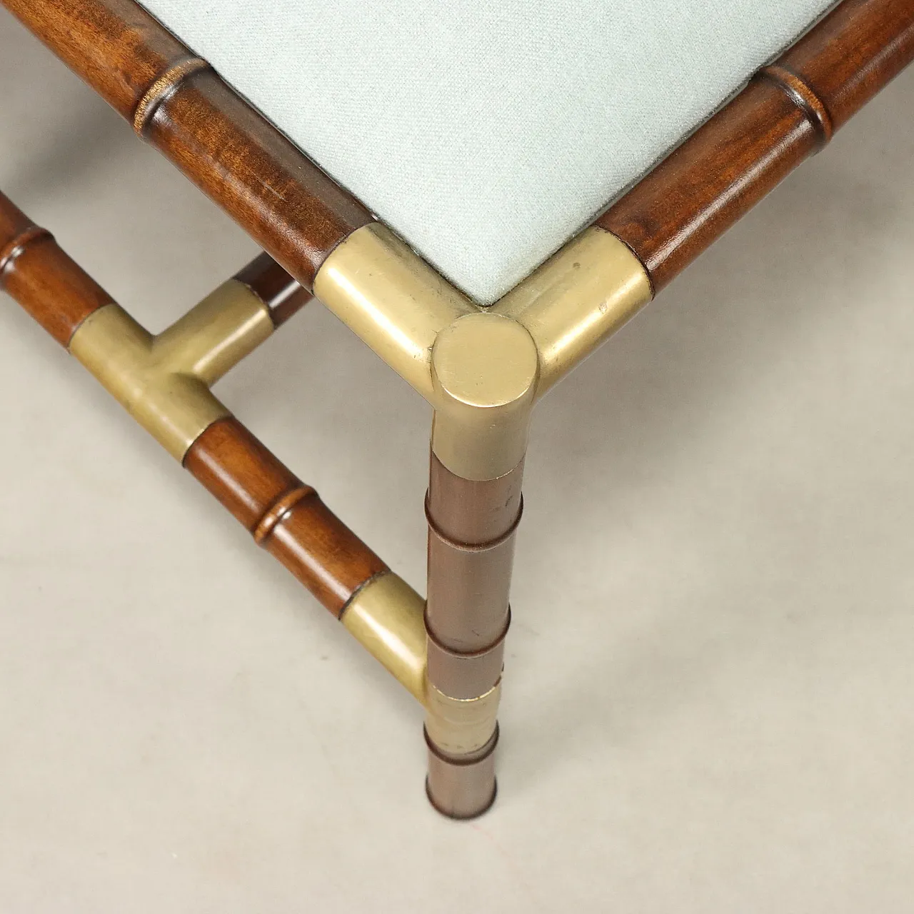4 Bamboo-effect wooden chairs, mid-20th century 6