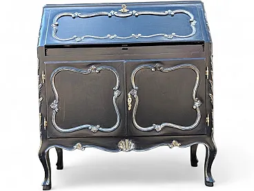 Scrivania in legno di noce in stile barocco, '900