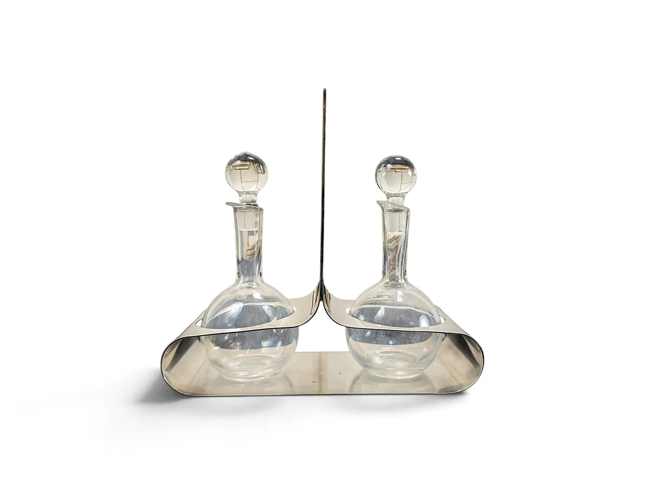 Made in Italy, steel and glass oil and vinegar set - Sabattini 1