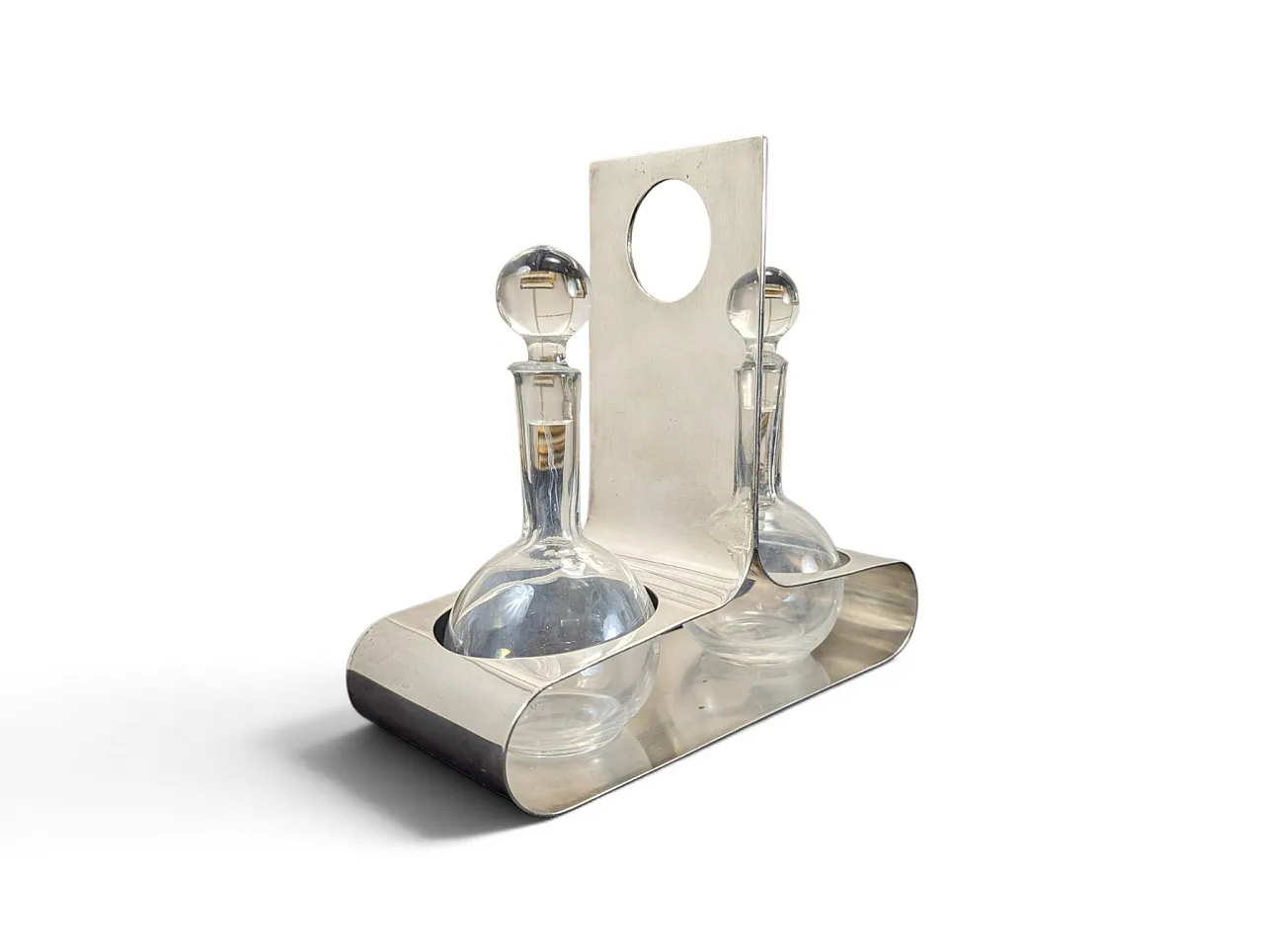 Made in Italy, steel and glass oil and vinegar set - Sabattini 2