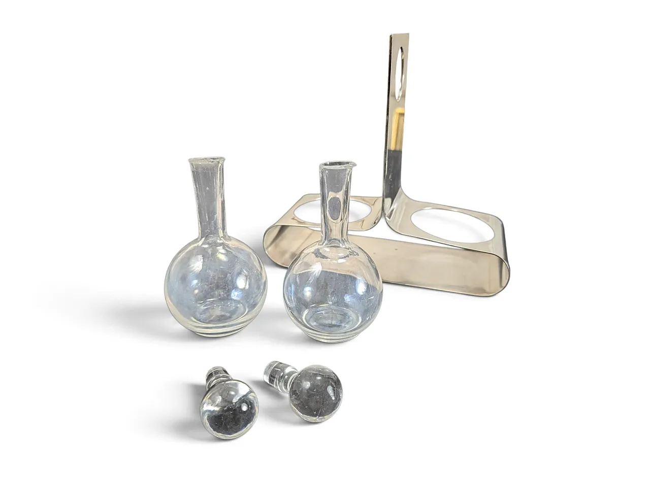 Made in Italy, steel and glass oil and vinegar set - Sabattini 3