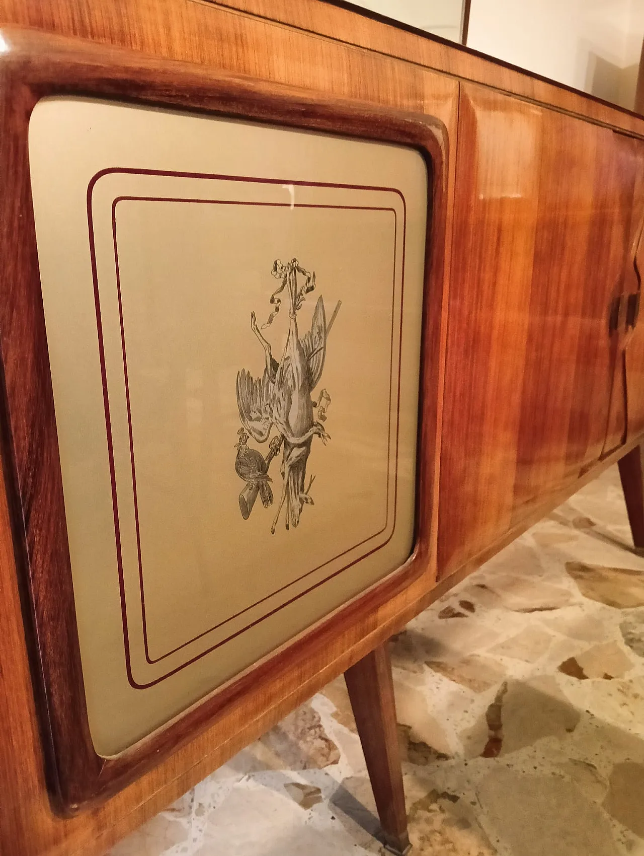 Credenza con specchio di Vittorio Dassi, anni '50 2