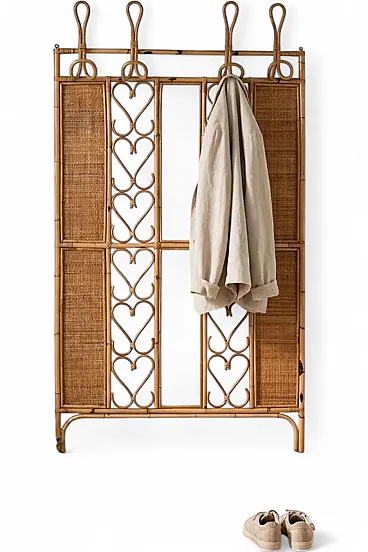 Bamboo coat rack, 1960s