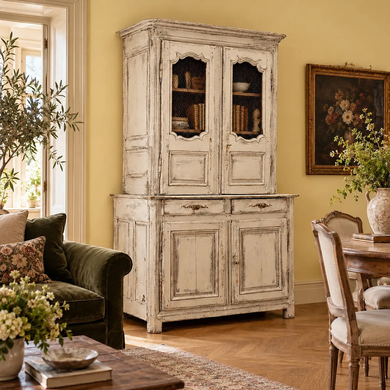Provencal sideboard in grey lacquered oak, 18th century 2