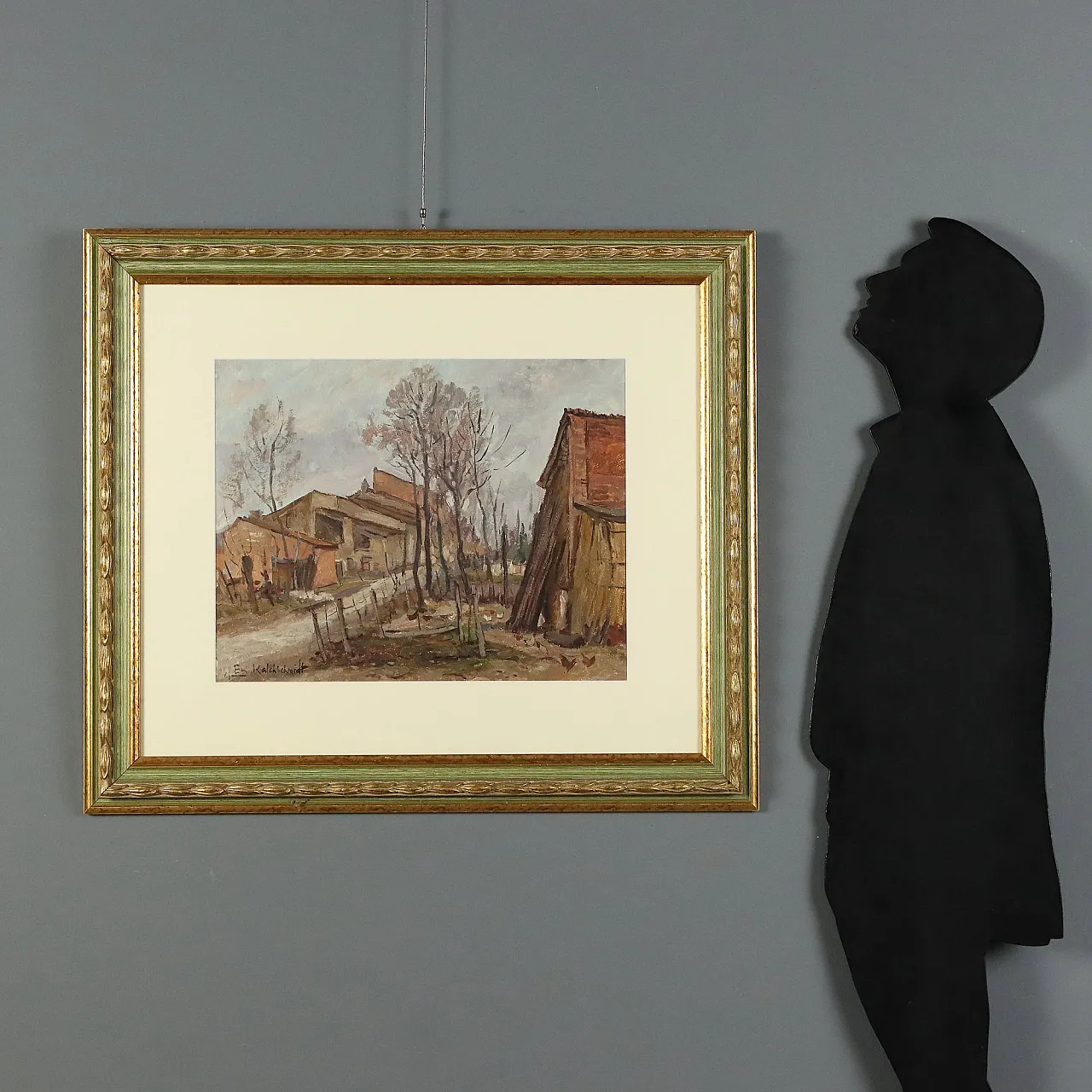 Painting by Emilio Kalchschmidt, oil on canvas, 20th century 2