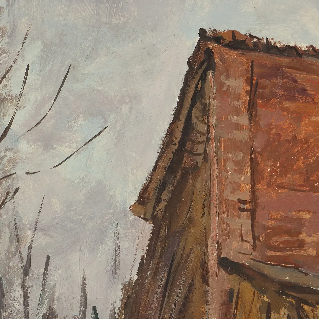 Painting by Emilio Kalchschmidt, oil on canvas, 20th century 5
