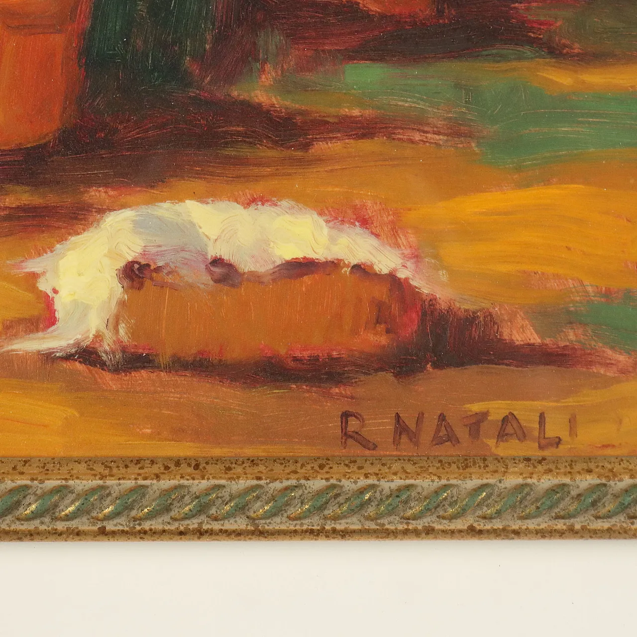 Painting by Renato Natali, oil on hardboard, 20th century 8