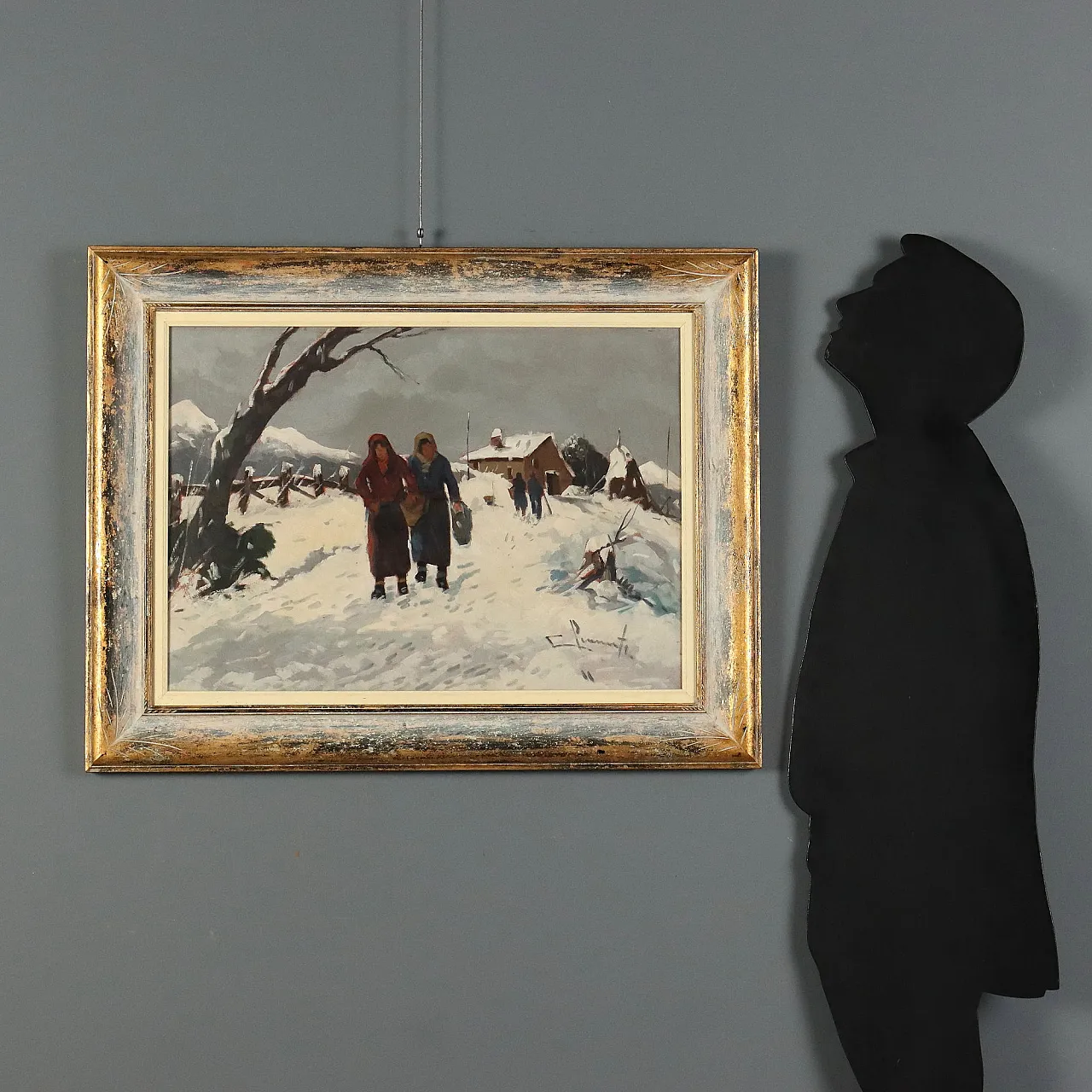Painting by Willy Clemente, oil on canvas, 20th century 2