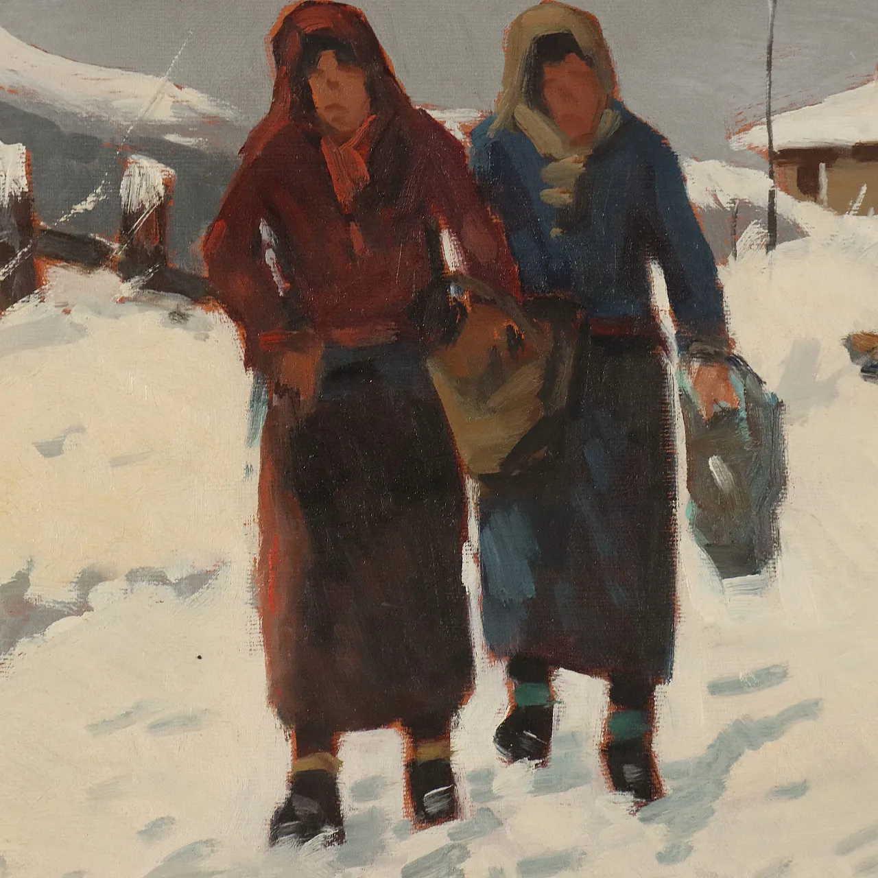 Painting by Willy Clemente, oil on canvas, 20th century 4