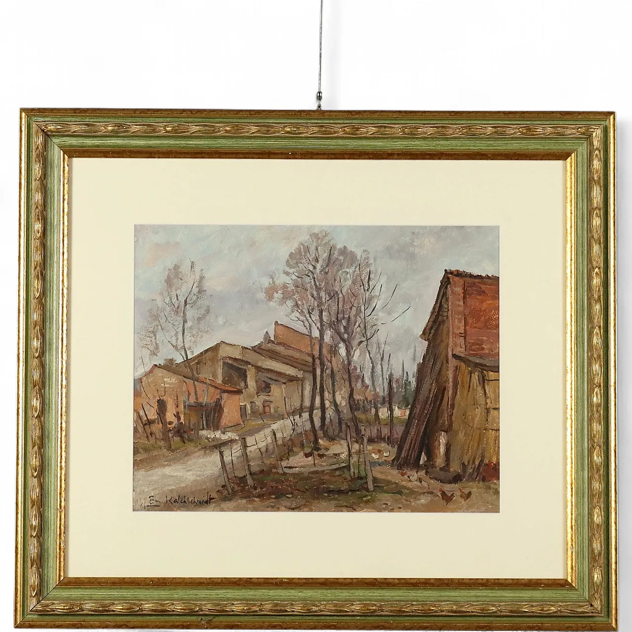 Painting by Emilio Kalchschmidt, oil on canvas, 20th century 11