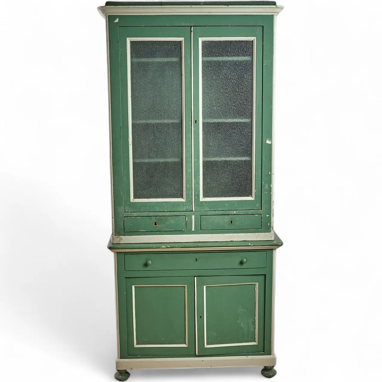 Green cabinet in wood, 20th century 9
