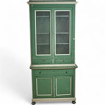 Green cabinet in wood, 20th century
