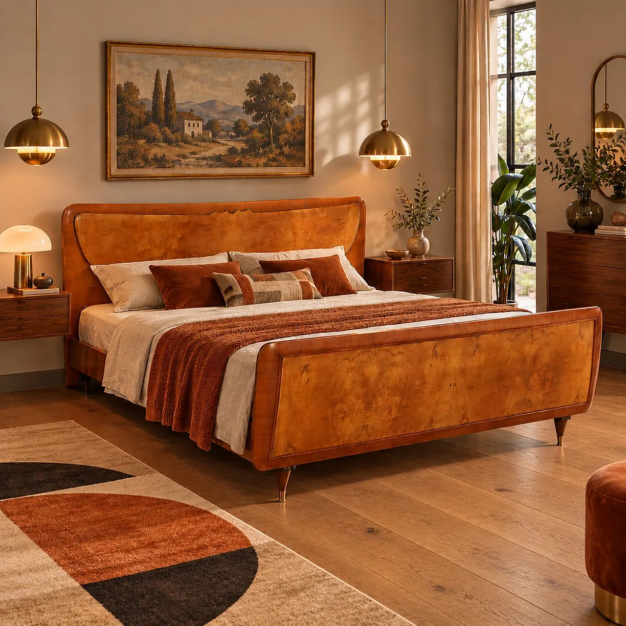 Wooden bed, 1940s 2