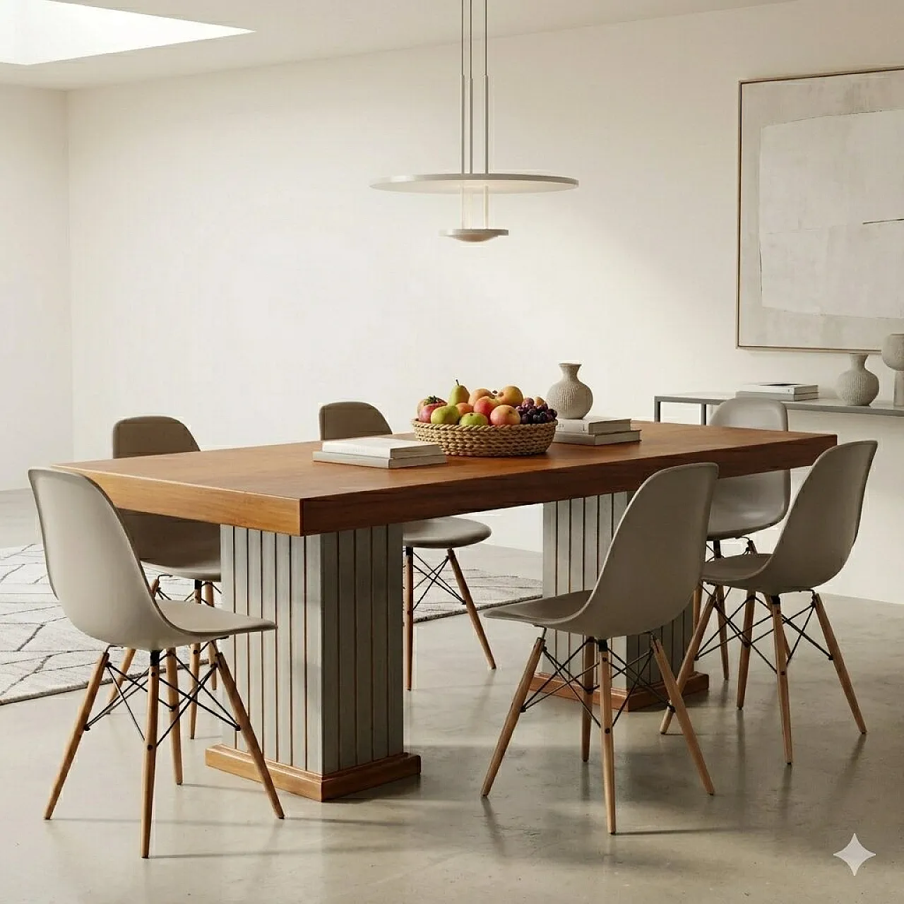 Mahogany veneer and aluminium table, late 20th century 2