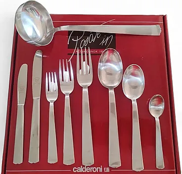 5000 cutlery set by Calderoni in stainless steel, 1980s