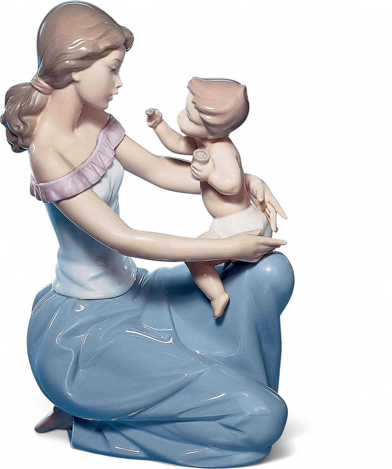 Mother and Child, porcelain sculpture by Lladró, 1980s 6