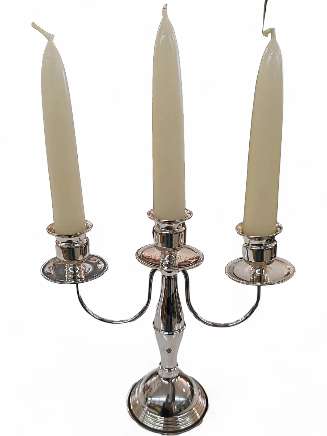 Three-arm candle holder in 925 silver, 1980s 4