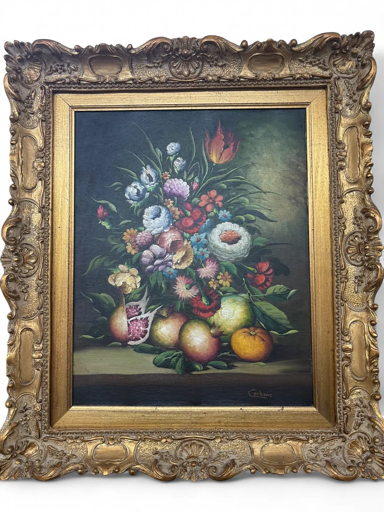 Antonio Cerbone, Flower, painting, oil on canvas, 1980s 7