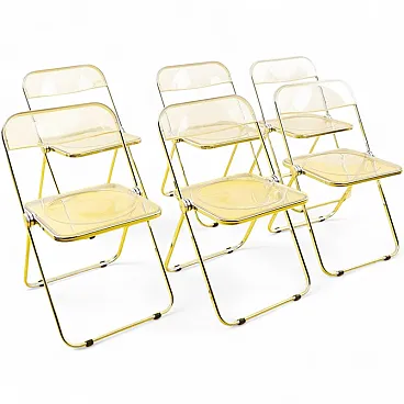6 Plia chairs by Anonima Castelli, 1970s