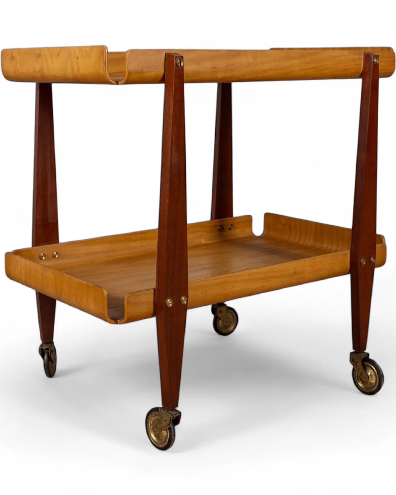 Wooden food cart by Carlo Ratti, 1950s 16