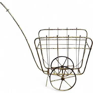 Faux-bamboo magazine rack, 1940s
